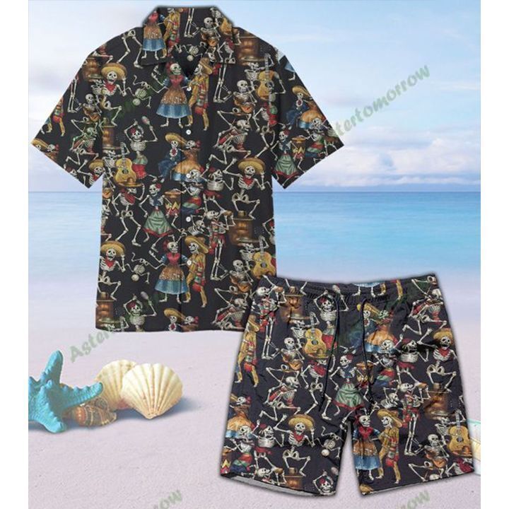 Skull Festival Unisex Hawaiian Shirt Beach Short Ha49792