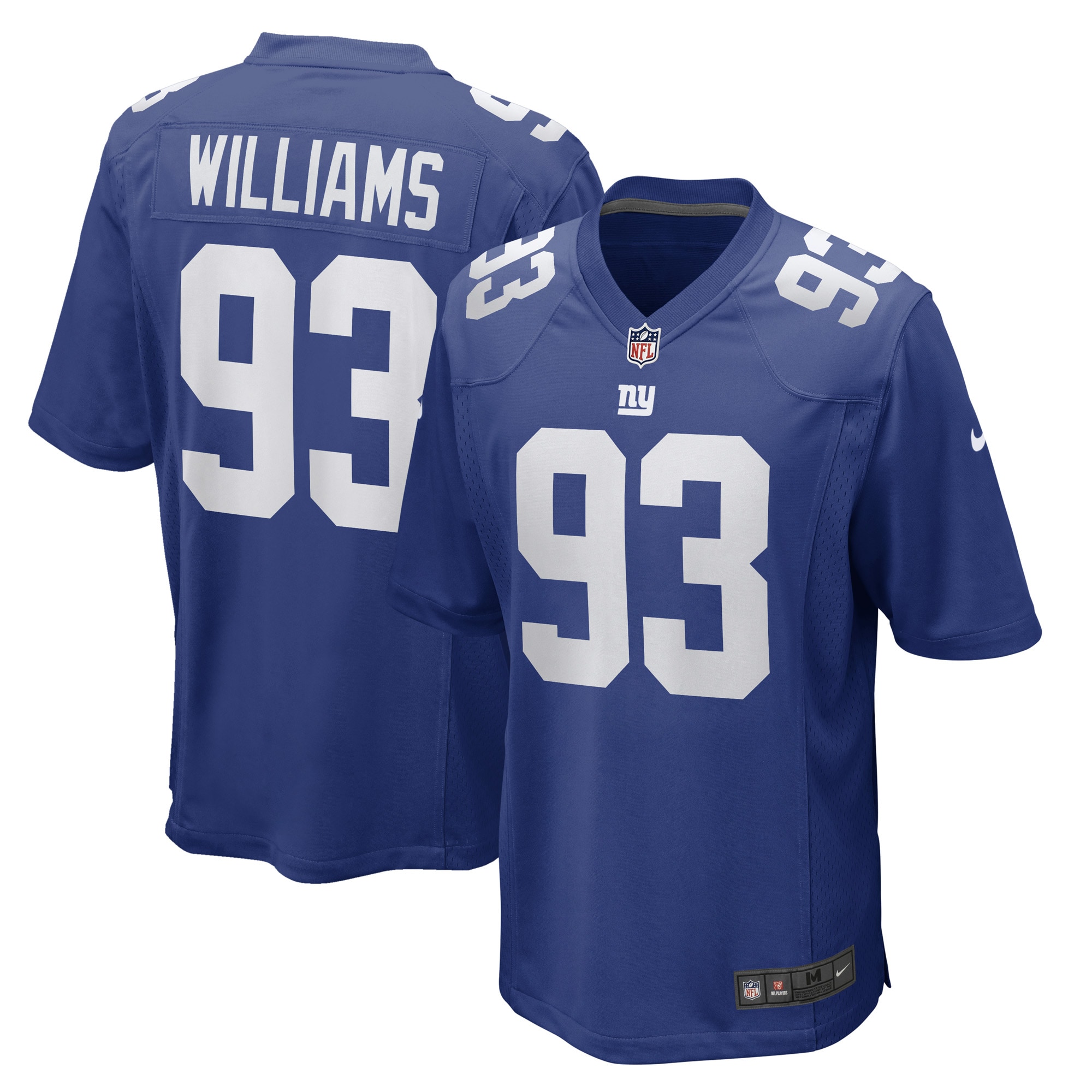 Nick Williams New York Giants Game Player Jersey – Royal