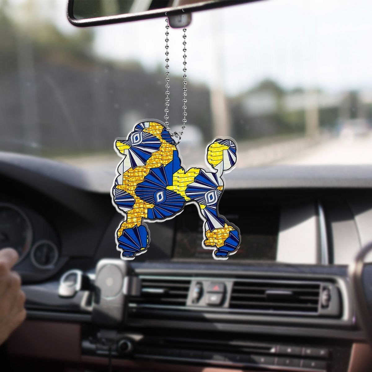 Sorority Ornament – Sigma Gamma Rho Poodles Ankara Ornament