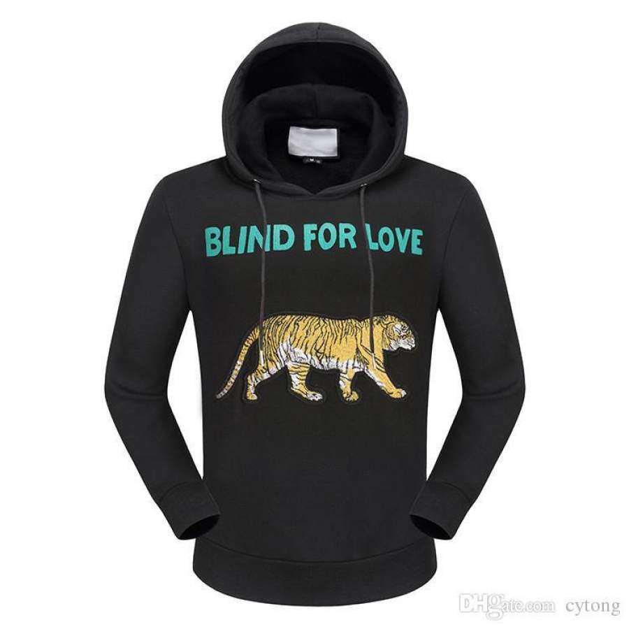 2018 New Hoodie Shirt Blind For Love Decorated With Tiger