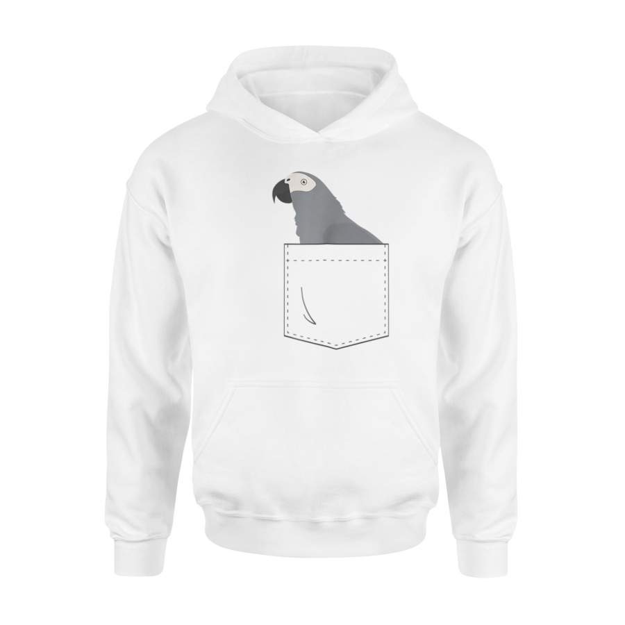 African Grey Parrot In Your Front Pocket Hoodie