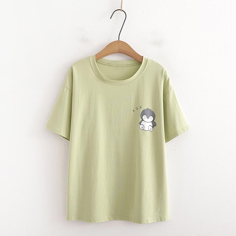 Penguin Print Cotton T-Shirt