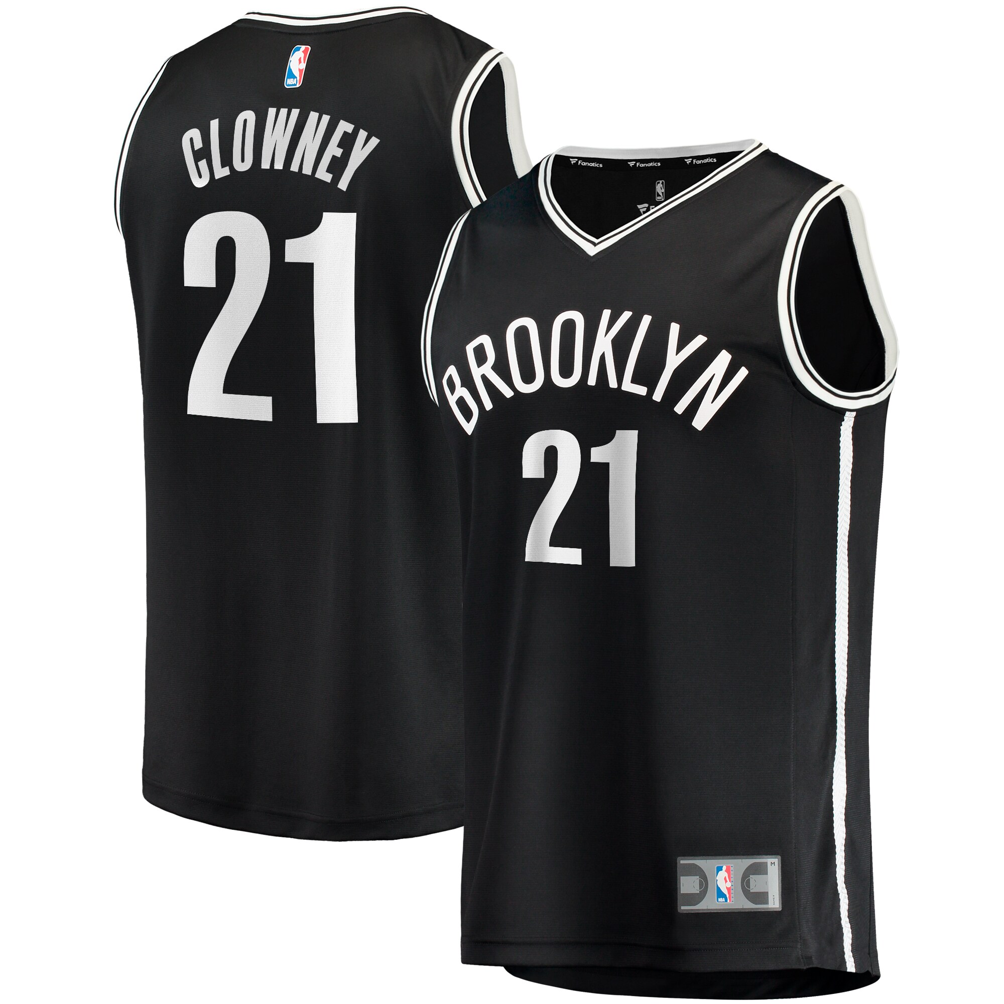 Noah Clowney Brooklyn Nets Branded Fast Break Replica Jersey – Icon Edition – Black