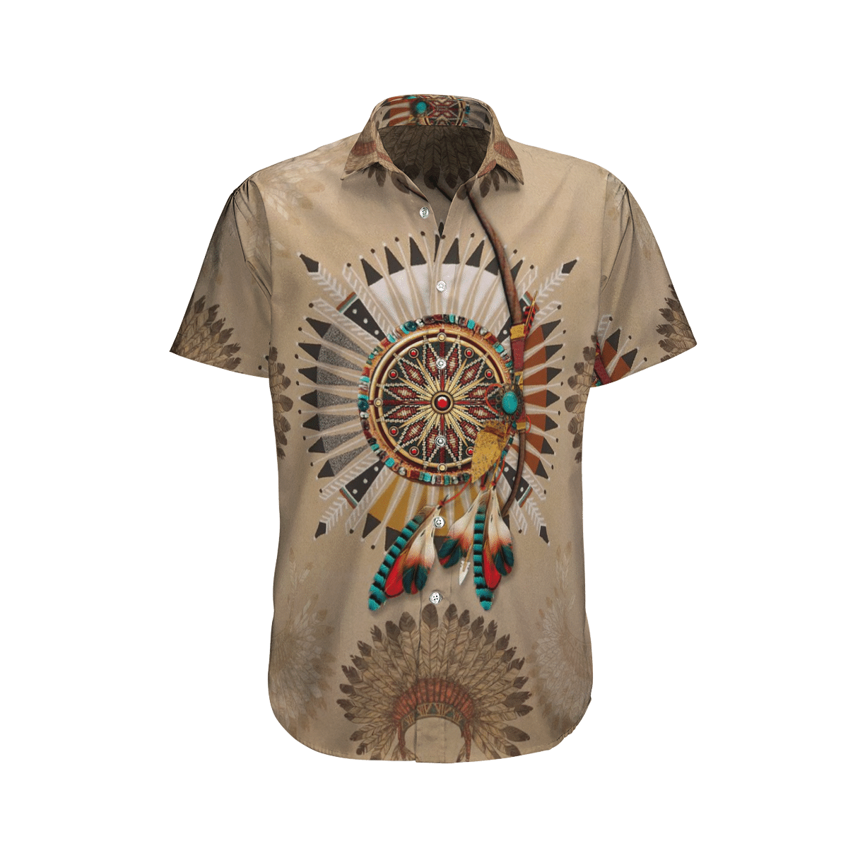 Native America Tan Unique Design Unisex Hawaii Shirt For Men And Women Ha48340