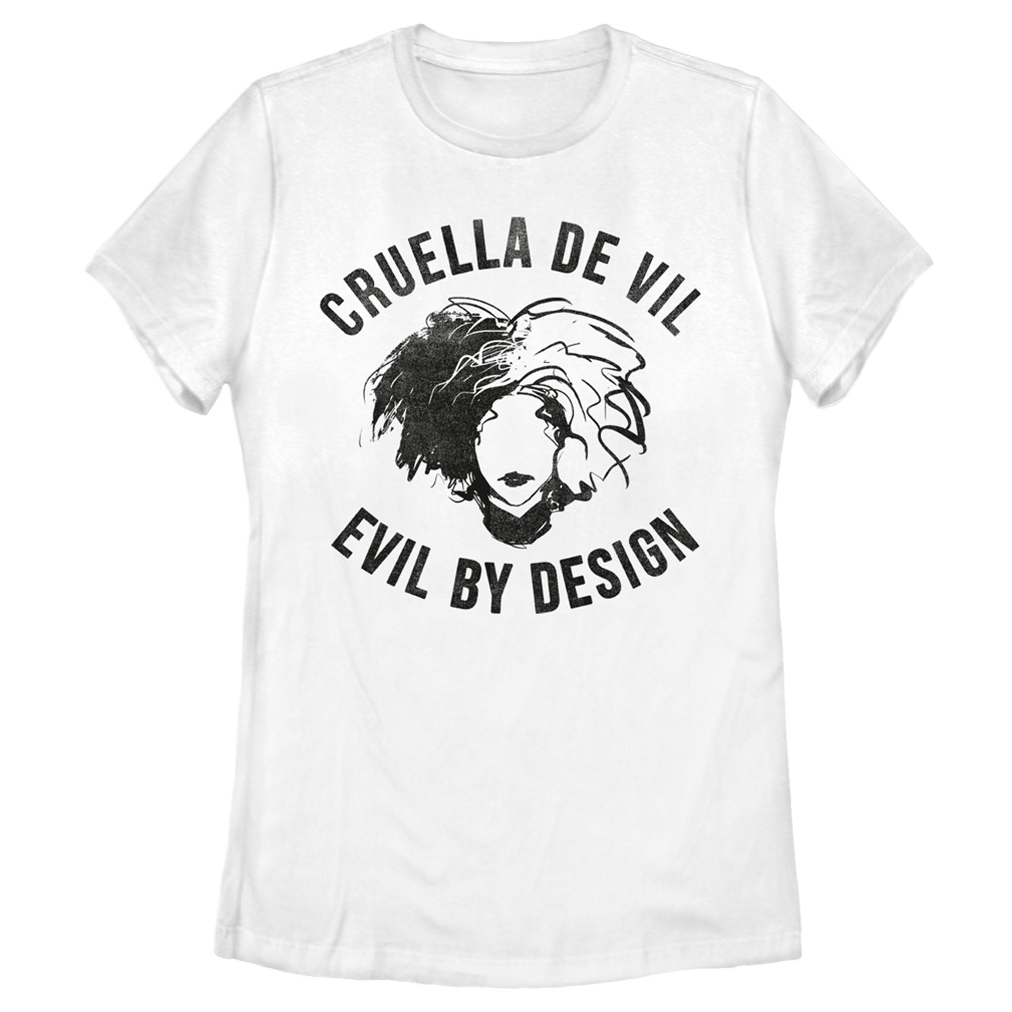 Cruella Women’S Evil By Design Sketch  T-Shirt