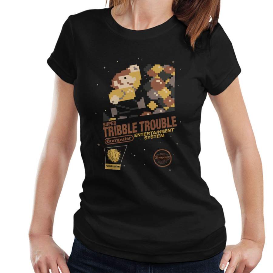 Super Tribble Trouble Star Trek Mario Women’s T-Shirt