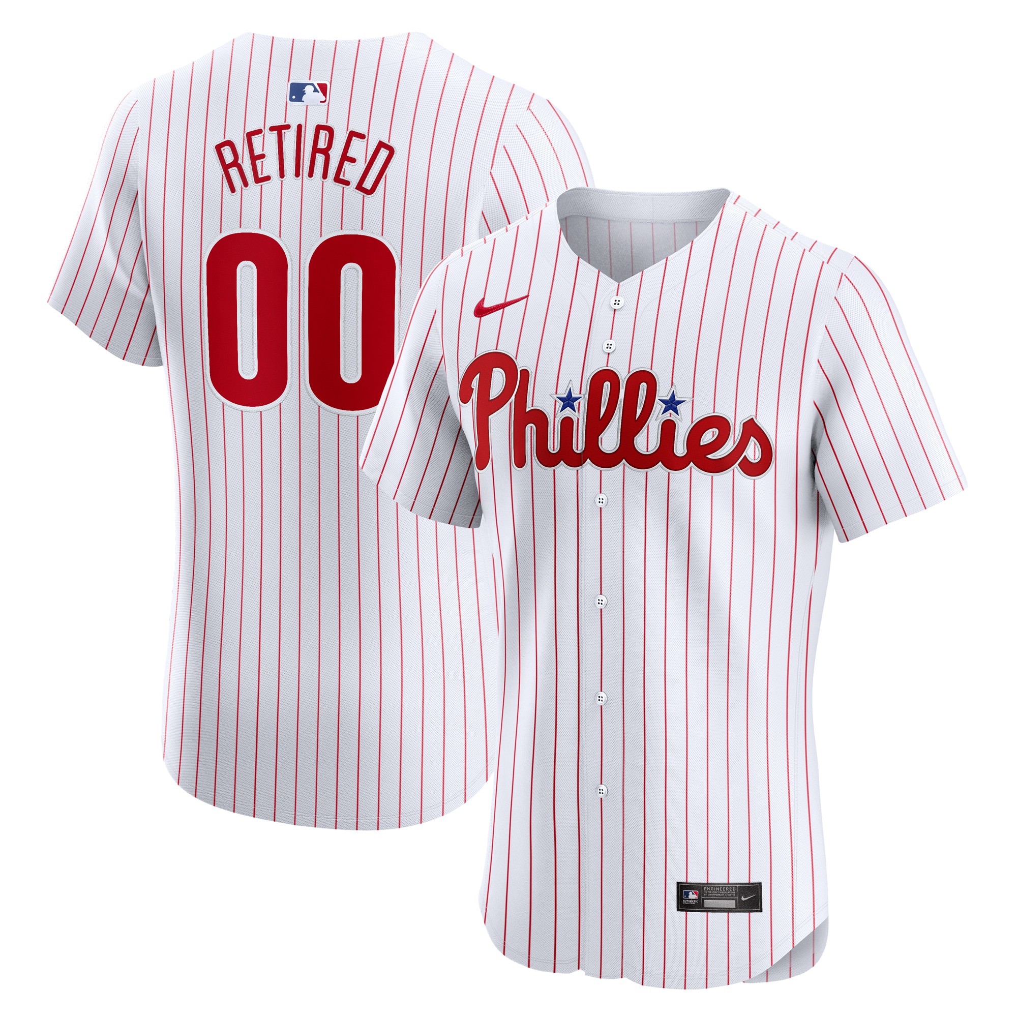 Philadelphia Phillies Home Elite Pick-A-Player Retired Roster Jersey – White