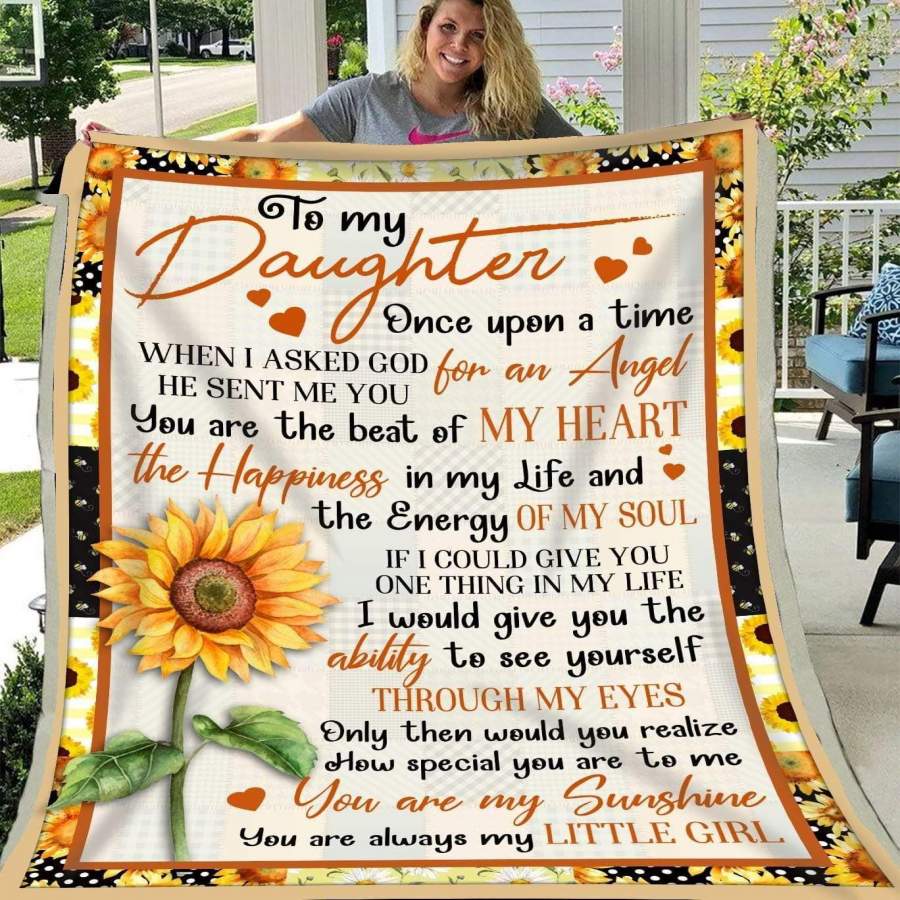 Gift For Daughter You’re My Sunshine  Soft Blanket Gift