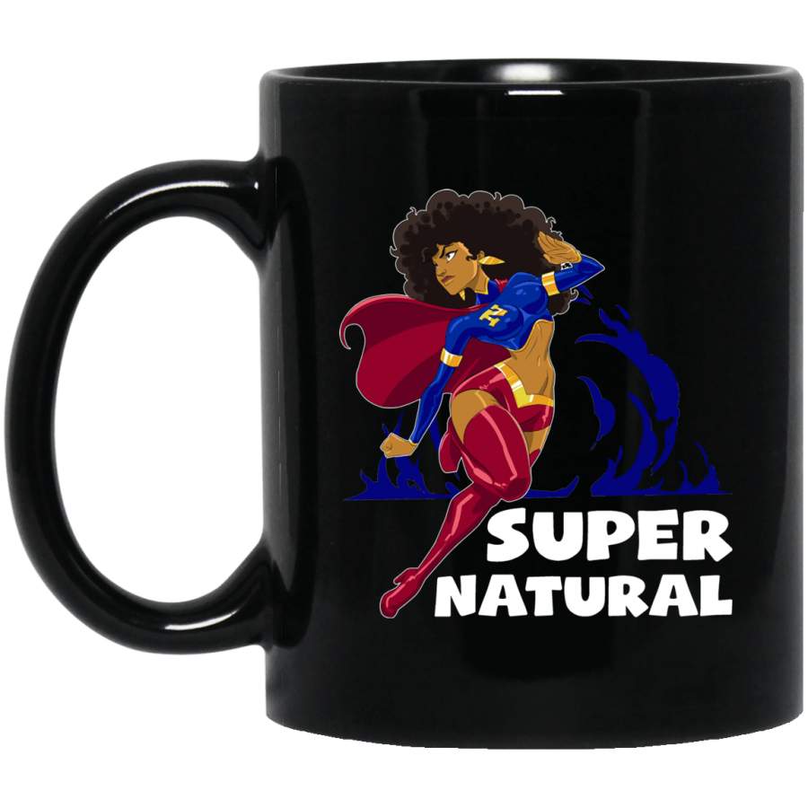 Super Natural Pro Black Girl Hair Coffee Mug African American Cool Cup