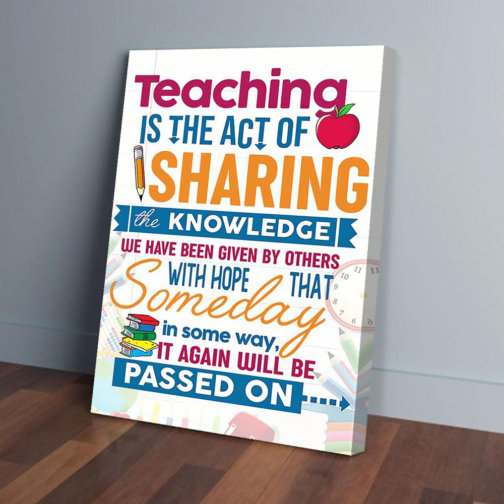 Bestieship Teaching Is The Act Of Sharing The Knowledge Canvas Prints