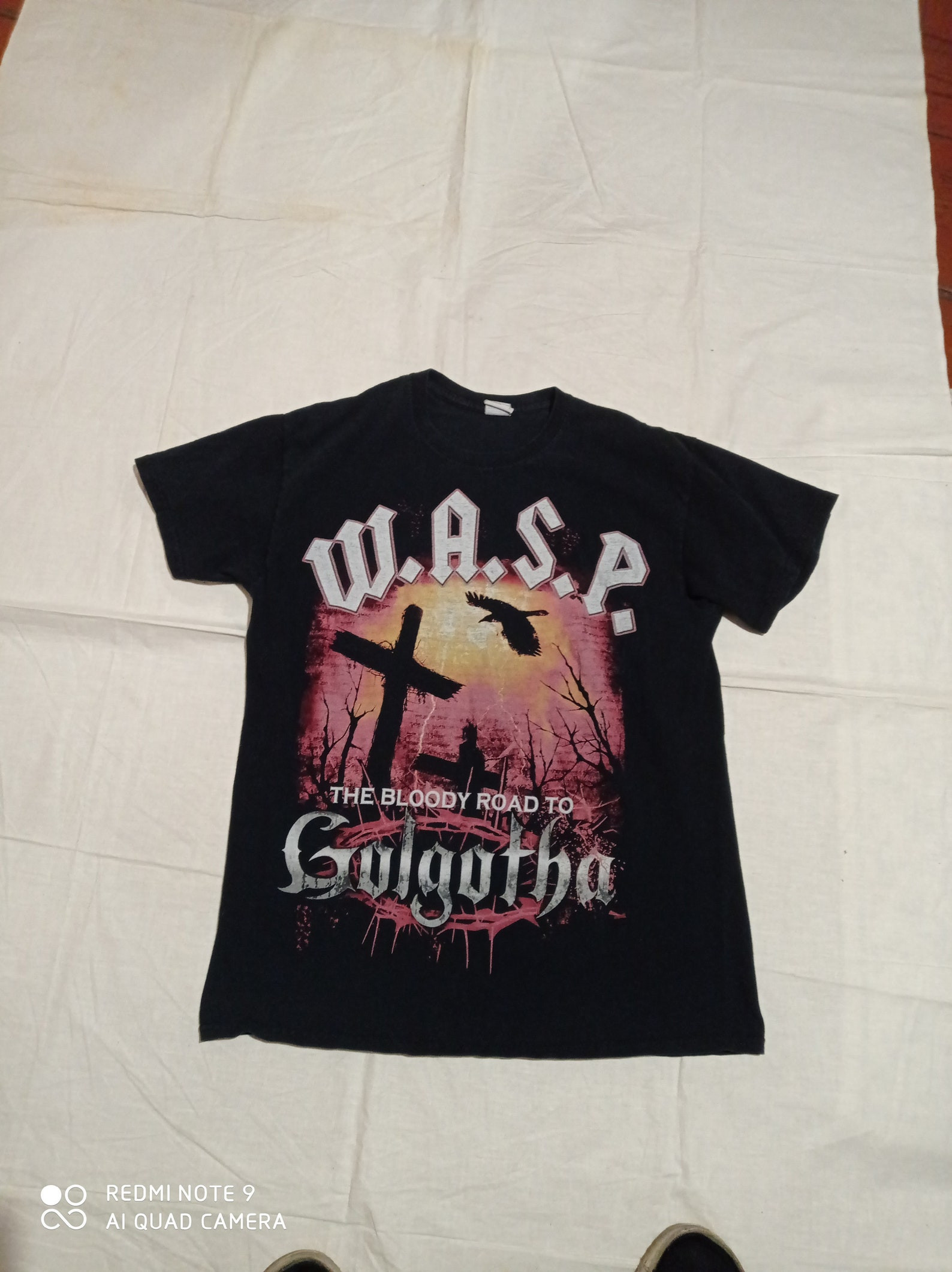 Vtg T Shirt Wasp   The Bloody Road To Golgotha World Tour 2015