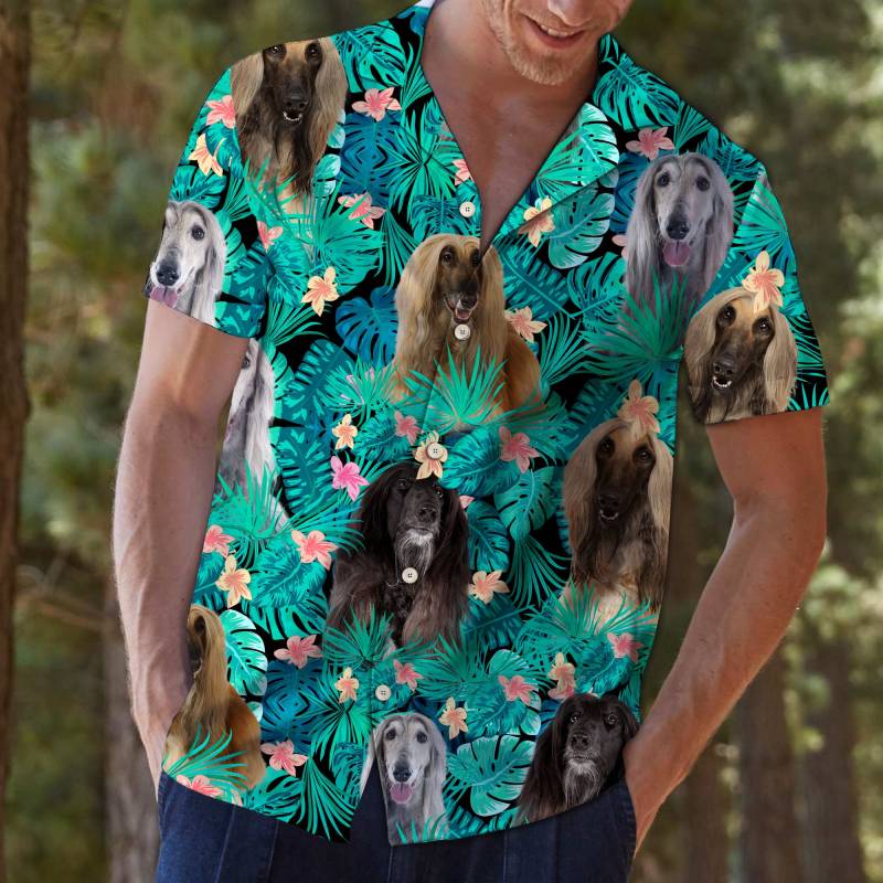 Afghan Hound Tropical Hawaiian Shirt Ha110383