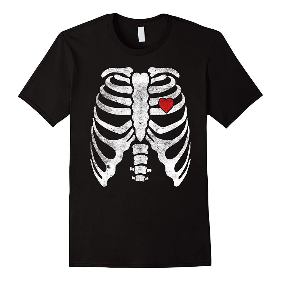 Skeleton Heart Rib Cage X-Ray Valentine’s Day T-Shirt Kids – Childshirt