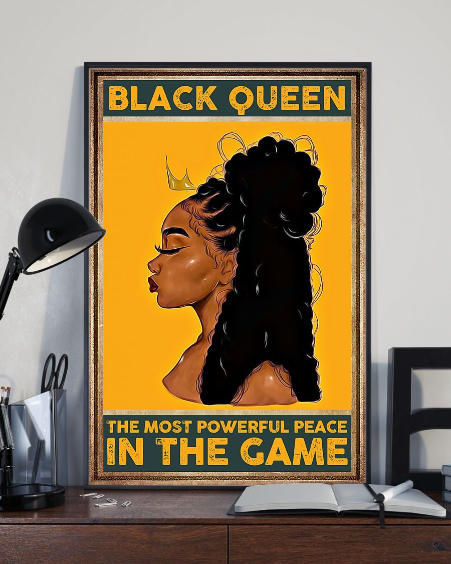 African – Black Art – Black Queen In The Game Vertical Canvas And Poster | Wall Decor Visual Art