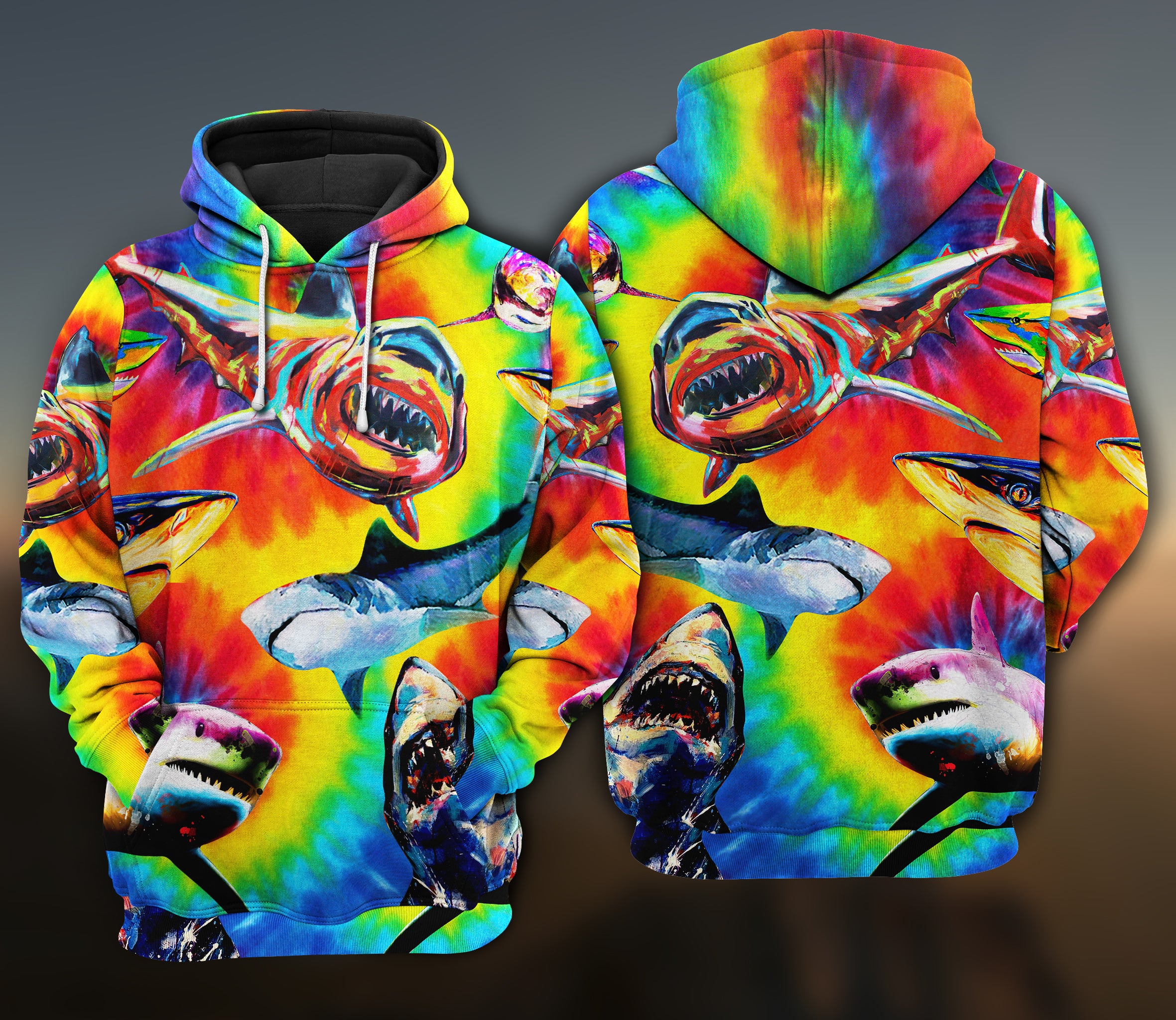 Shark Rainbow Style Limited Edition- Hoodie – Hood01Min171021