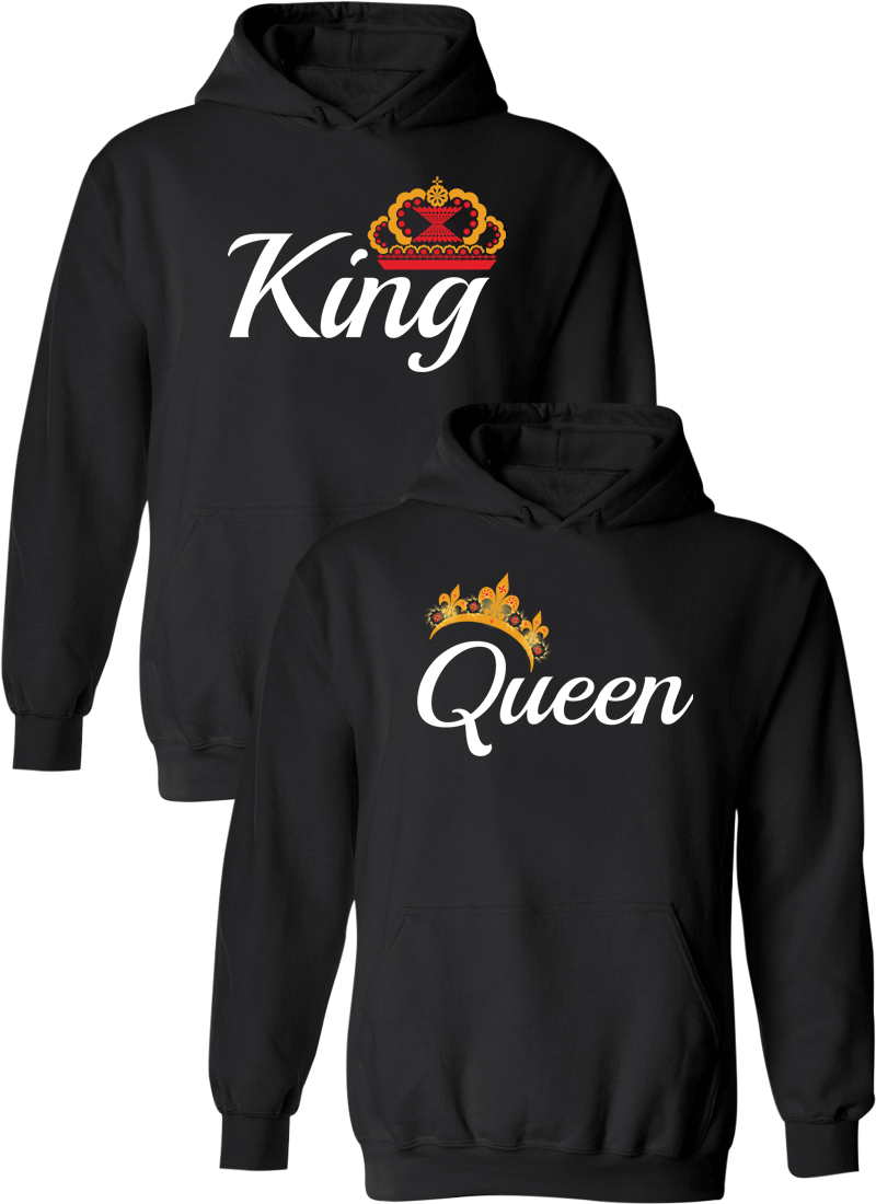 King & Queen – Couple Hoodies