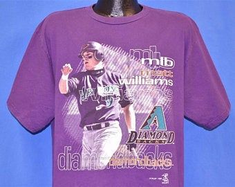 90s Arizona Diamondbacks #9 Matt Williams T-shirt Extra 5392