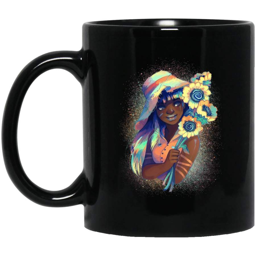 Pretty Black Girl Mug African American Coffee Cup For Melanin Pride