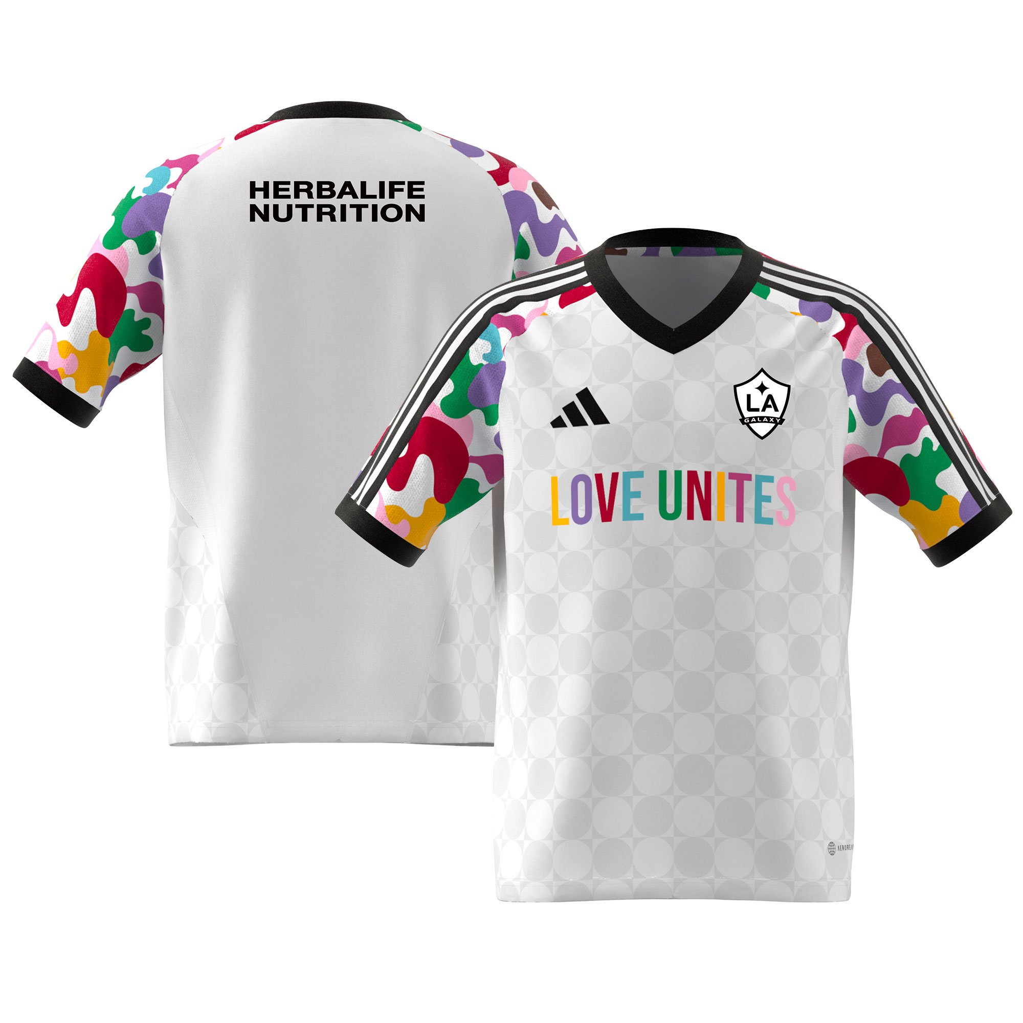 LA Galaxy Youth 2023 Pride Pre-Match Top – White