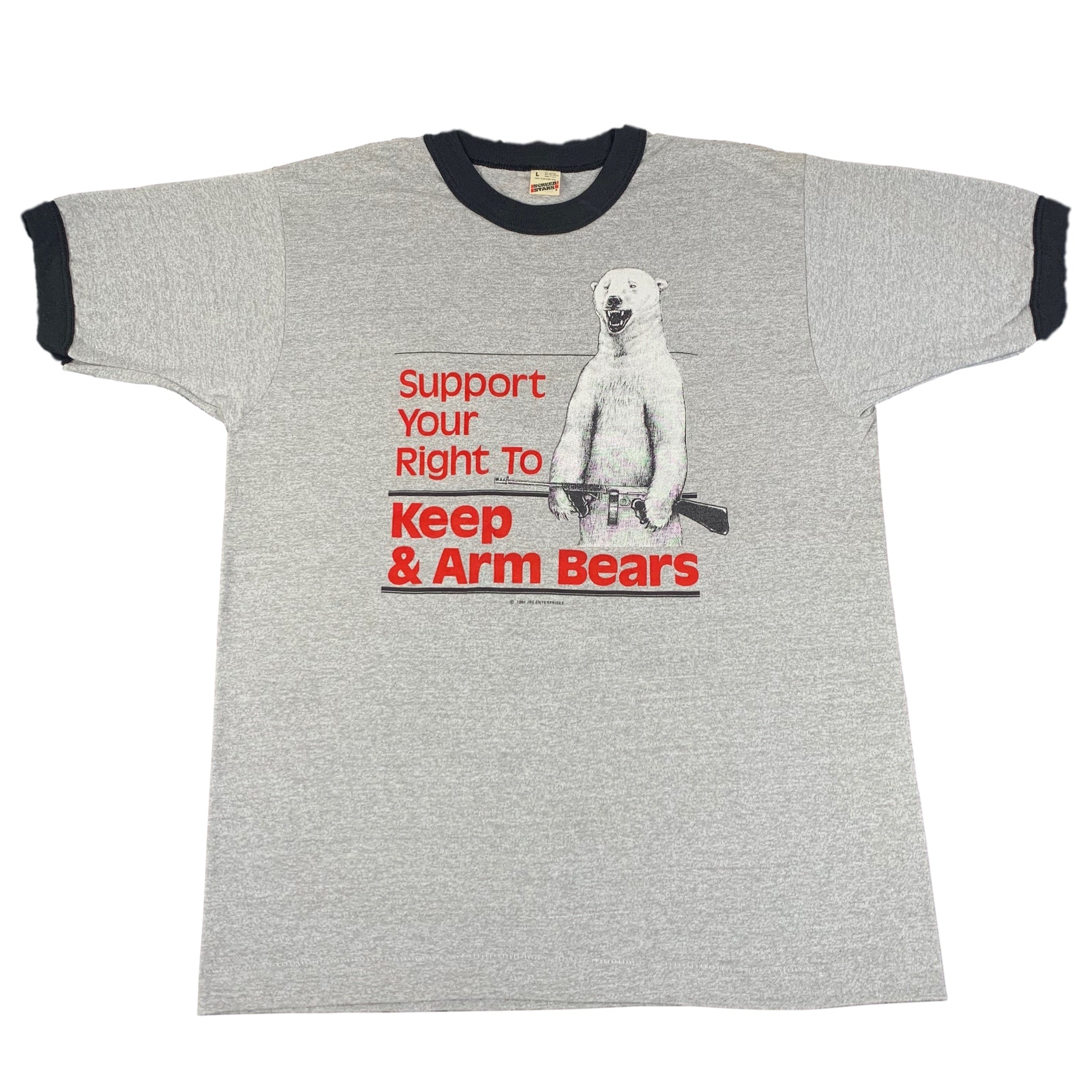 Vintage Keep & Arm Bears “Support Your Right” Ringer T-Shirt