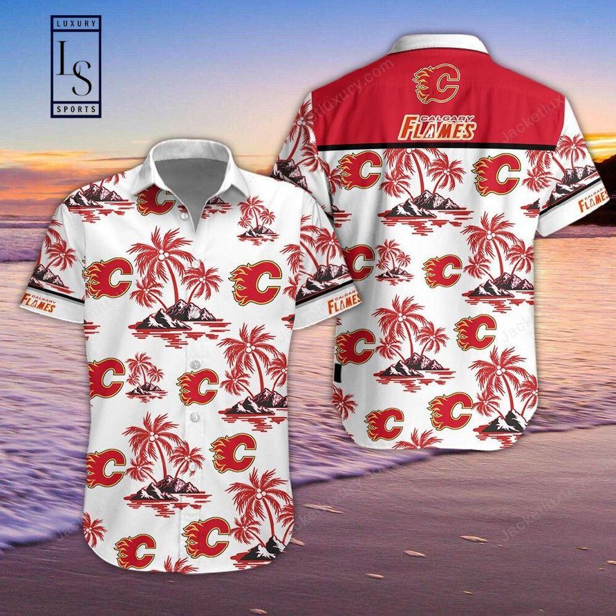 Calgary Flames Hawaiian Shirt Plus Matching Shorts