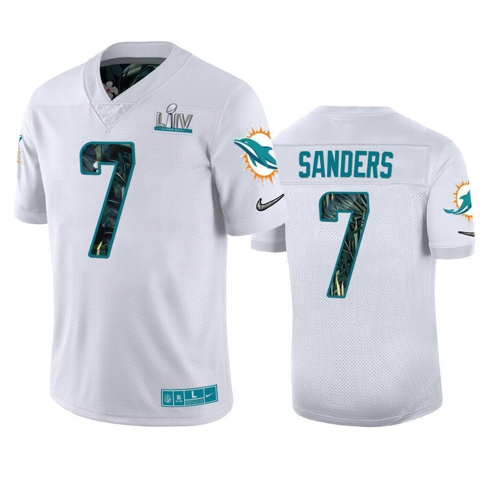 Miami Dolphins Jason Sanders White Super Bowl Liv 3D Jersey