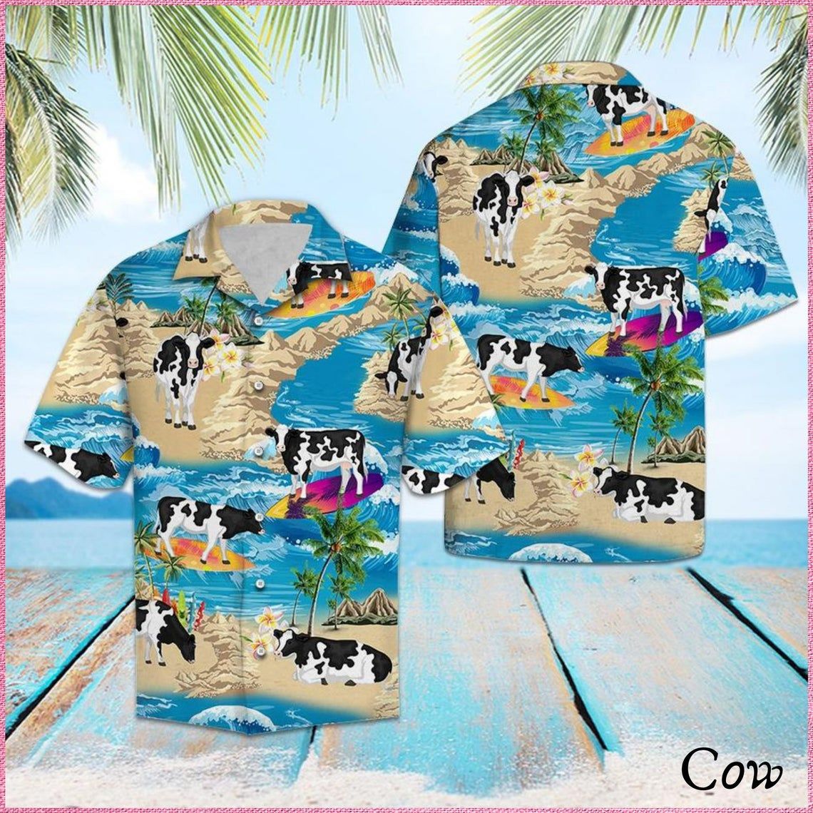 Cow Summer Vacation Hawaiian Shirt Ha50290