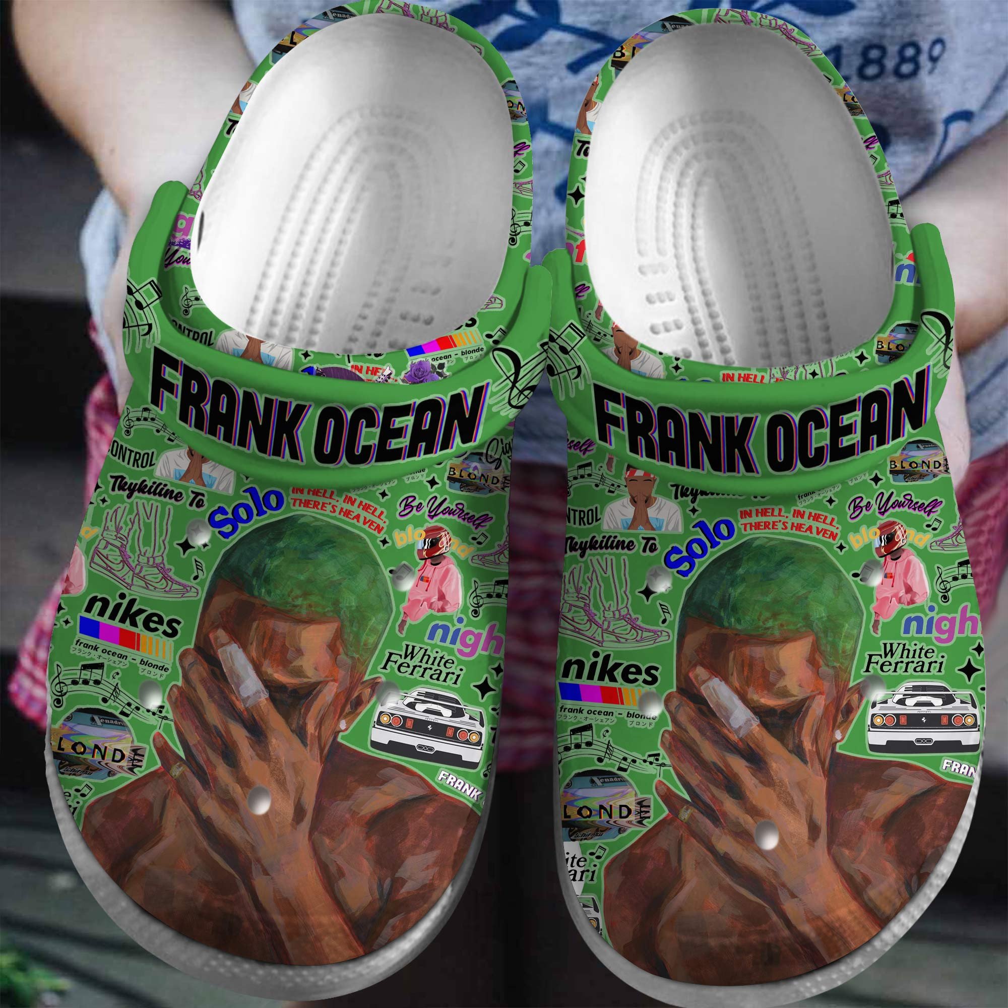 Frank Ocean Singer Music Crocs Crocband Clogs Shoes Comfortable For Men Women and Kids