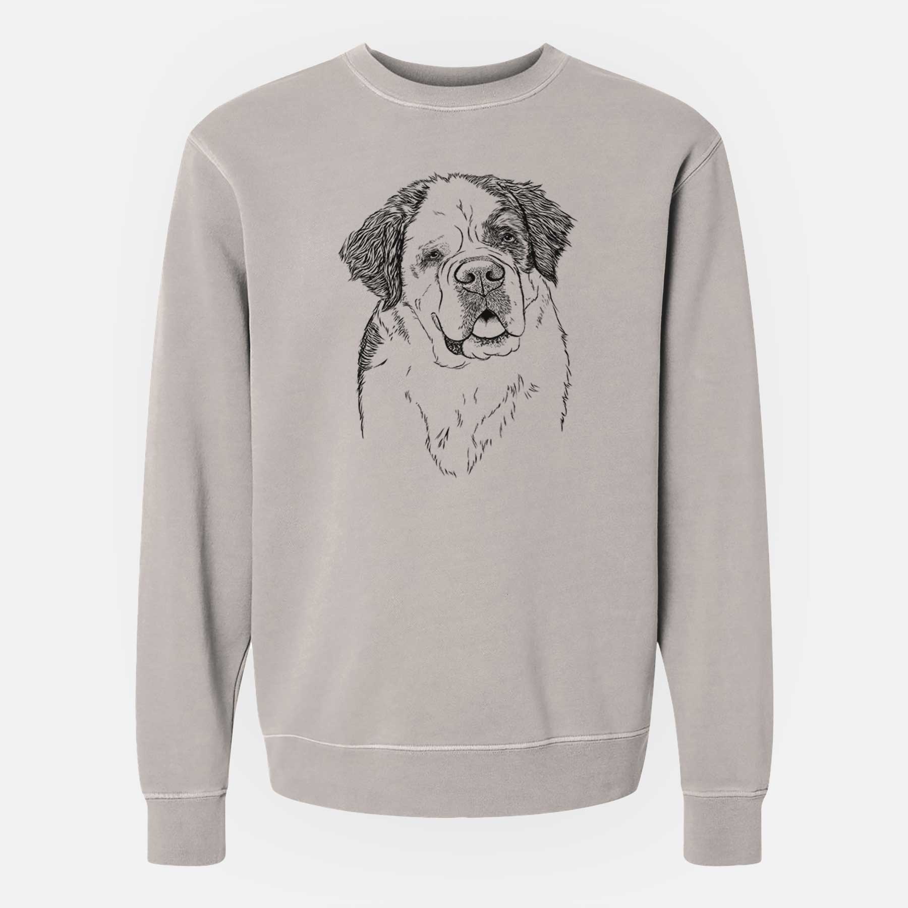 Bare Hook The Saint Bernard – Unisex Pigment Dyed Crew Sweatshirt