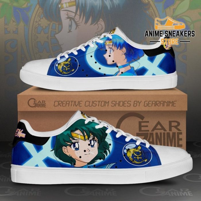 Sailor Mercury Skate Shoes Sailor Moon Anime Custom Shoes Pn10