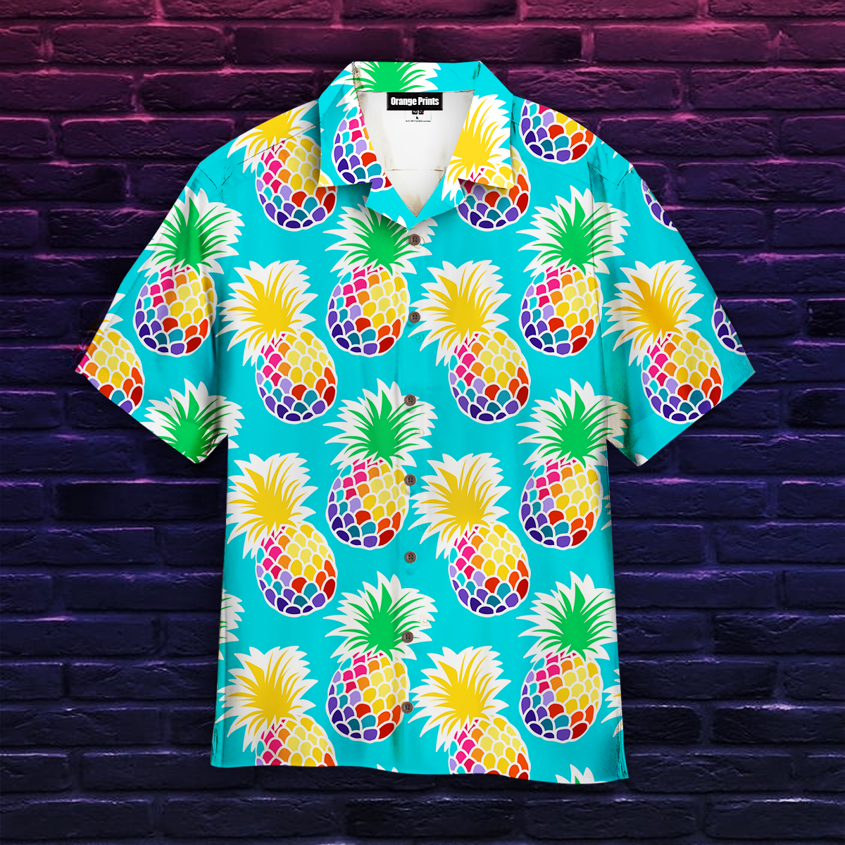 Colorful Pineapples Hawaii Shirt For Men Women Ha34528