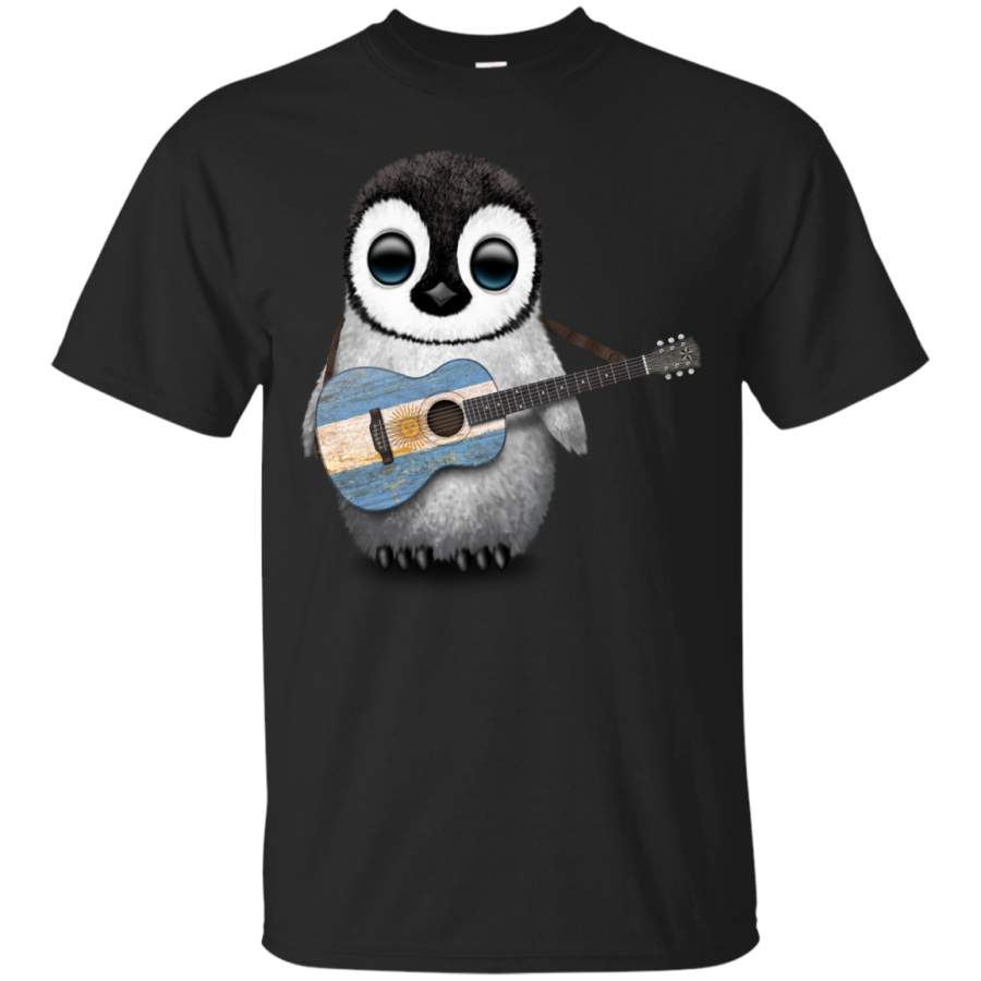 ARGENTINE FLAG – Baby Penguin Playing Argentine Flag Guitar T Shirt & Hoodie