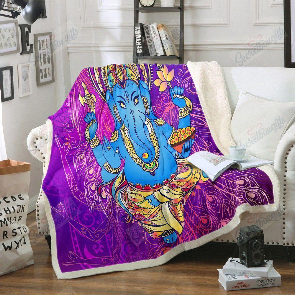 Hippie Elephant Yoga Gs-Nt3001 Fleece Blanket