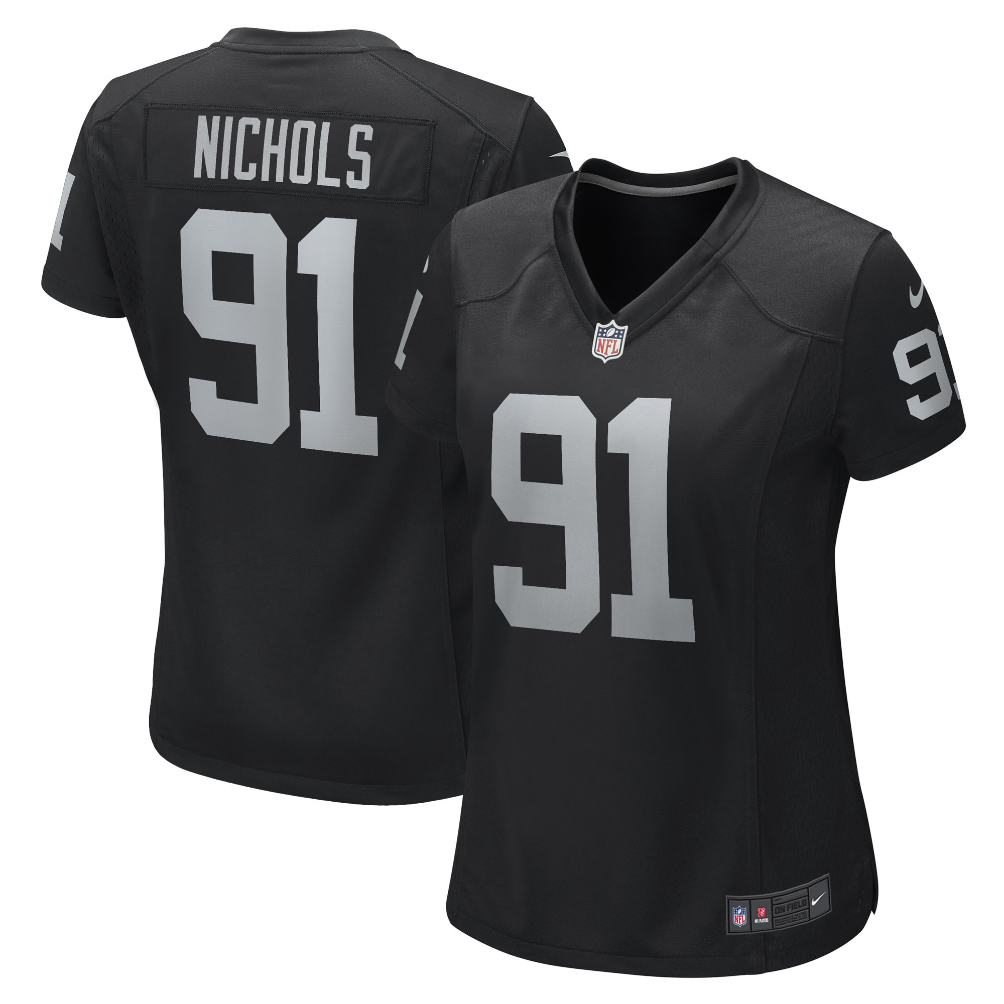 Women’s Las Vegas Raiders Bilal Nichols Black Game Player Jersey