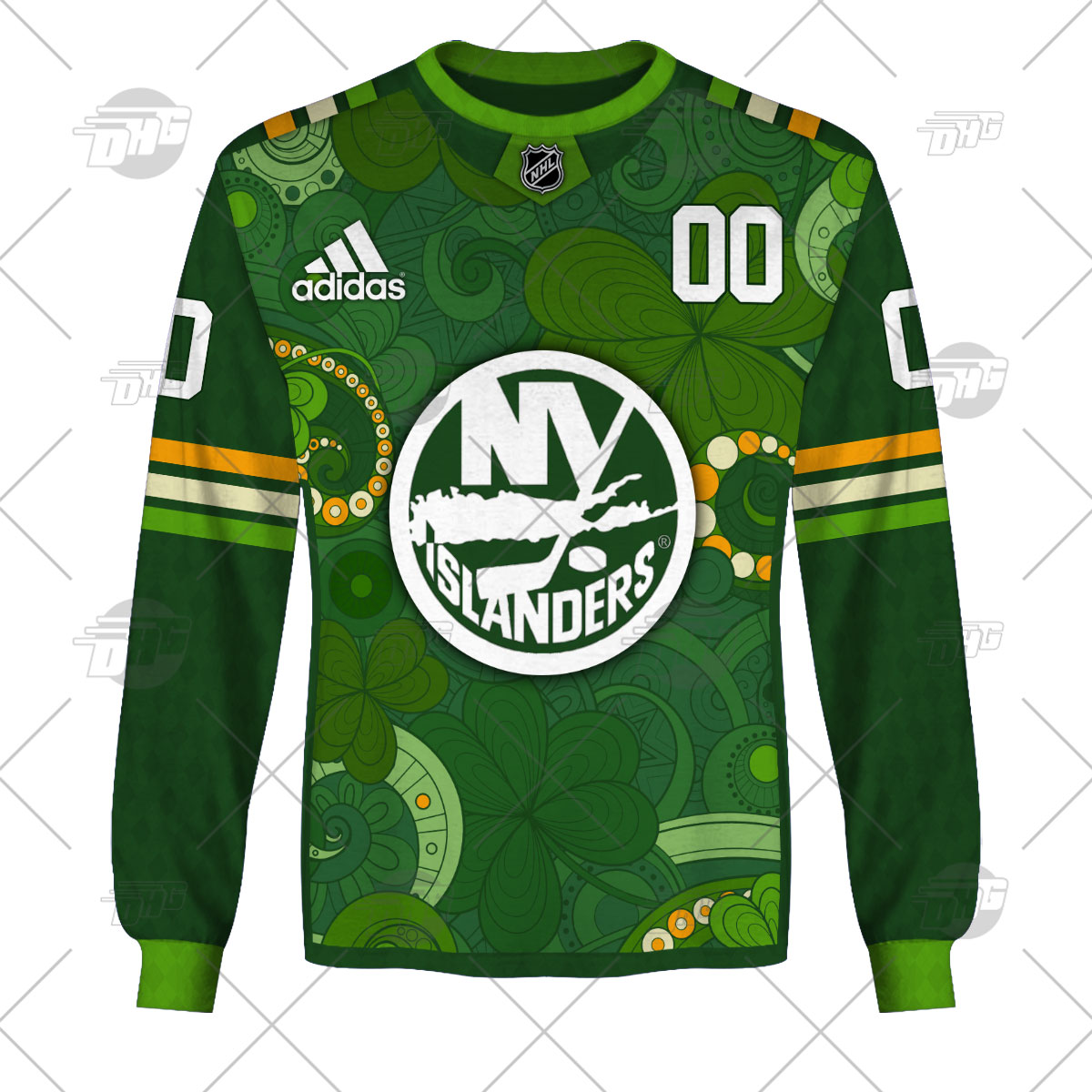 New York Islanders Custom Name Number 2022 St Patricks Day Gift For Fan 3D Full Printing Sweatshirt