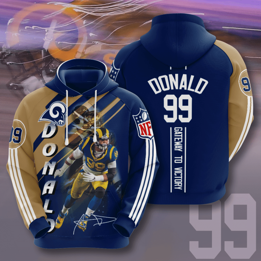 Los Angeles Rams Aaron Donald 26 Unisex 3D Hoodie Gift For Fans