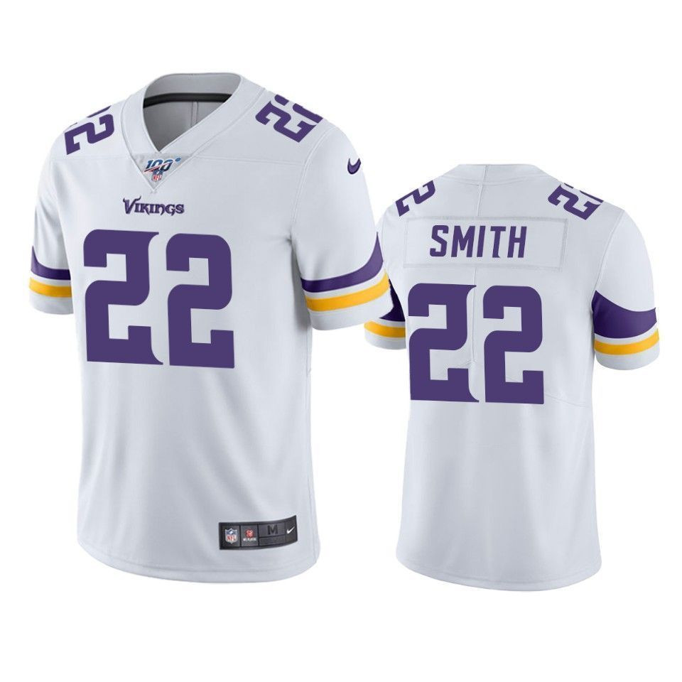 Minnesota Vikings Harrison Smith White 100Th Season Vapor Limited 3D Jersey