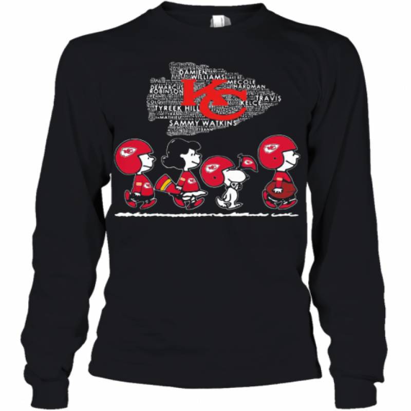 The Peanuts Kansas City Chiefs Team Football Youth Long Sleeve