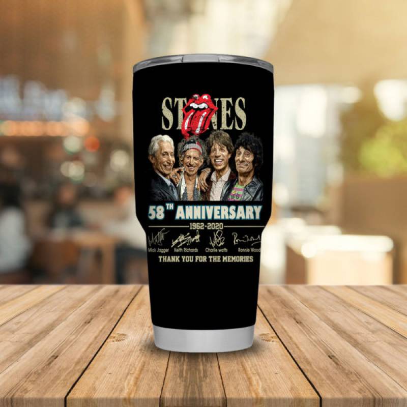 The Rolling Stones 58th Anniversary Stainless Steel Tumbler – Teasearch3D 130320