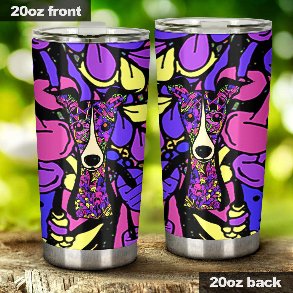 Greyhound Design Double-Walled Vacuum Insulated Tumblers – Art By Cindy Sang – Jillnjacks Exclusive