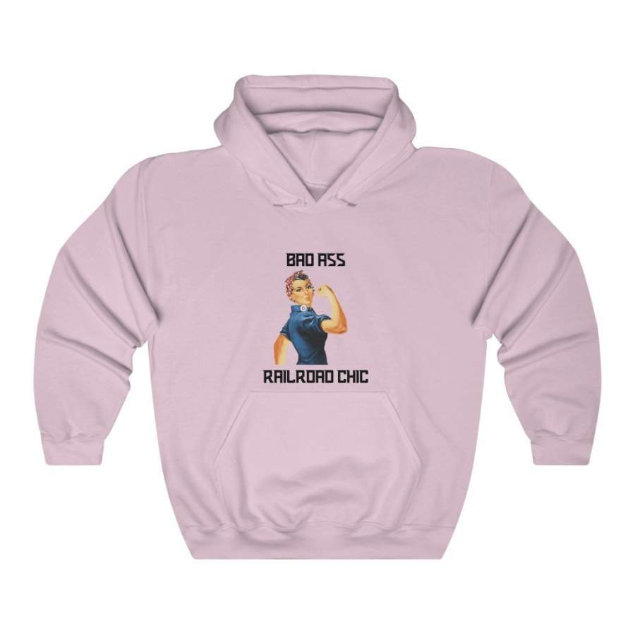 Bad Ass Railroad Chic Heavy Blend Hooded Sweatshirt