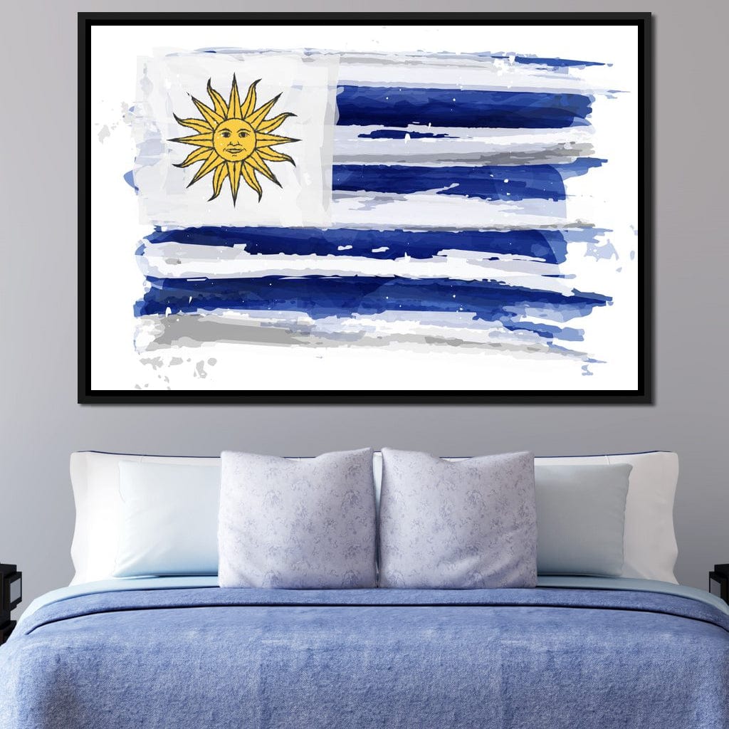 Watercolor Flag Of Uruguay