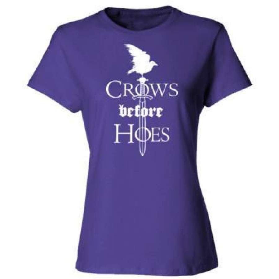 AGR Crows Before Hoes – Ladies’ Cotton T-Shirt