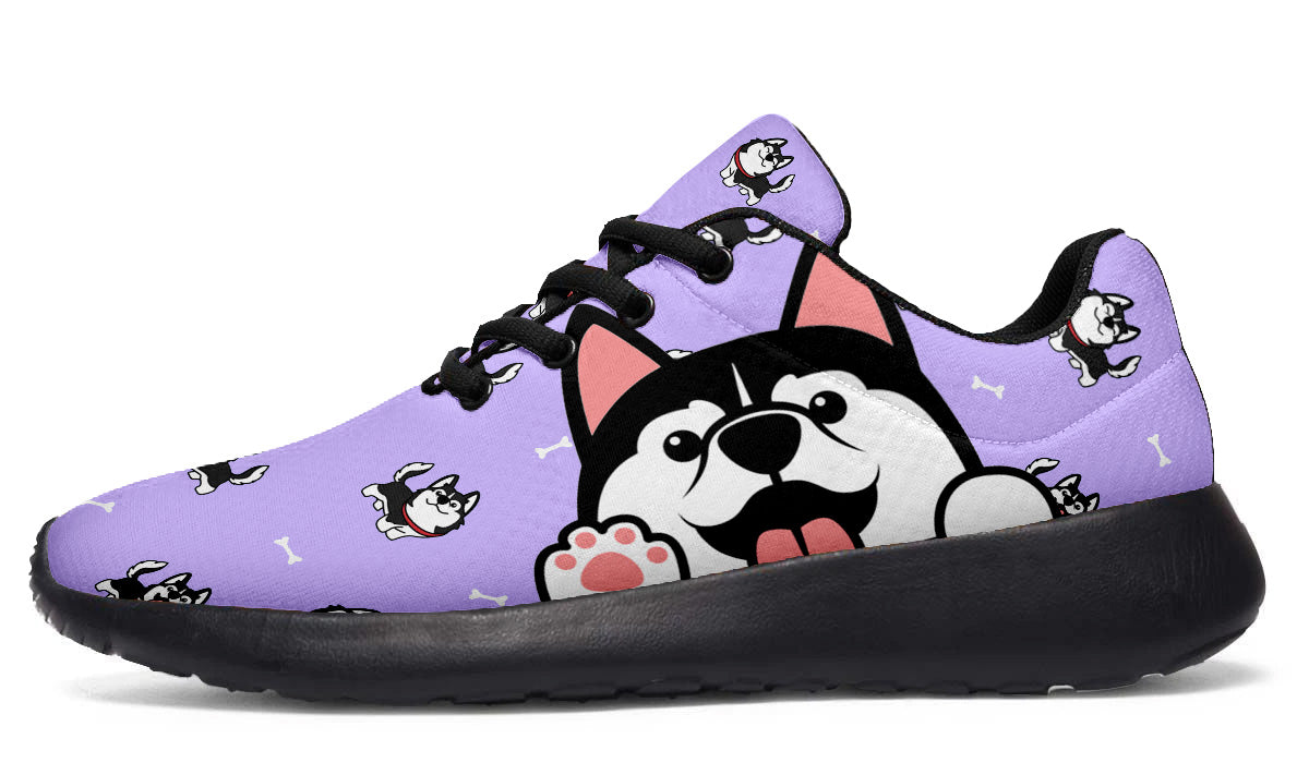 Siberian Husky Doodle Sneakers