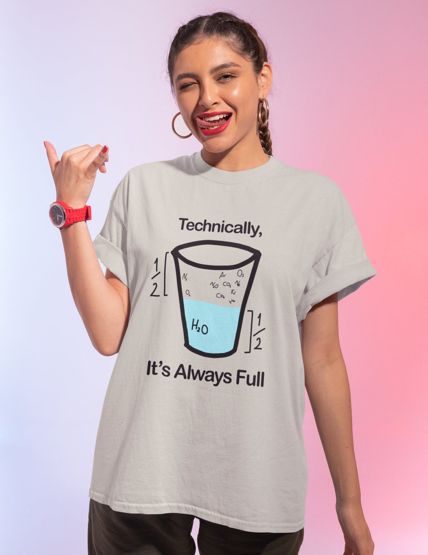 Technically It’s Always Full Shirt -teacher shirt,chemistry teacher gift,chemistry teacher shirt,physics teacher shirt,physics teacher gift