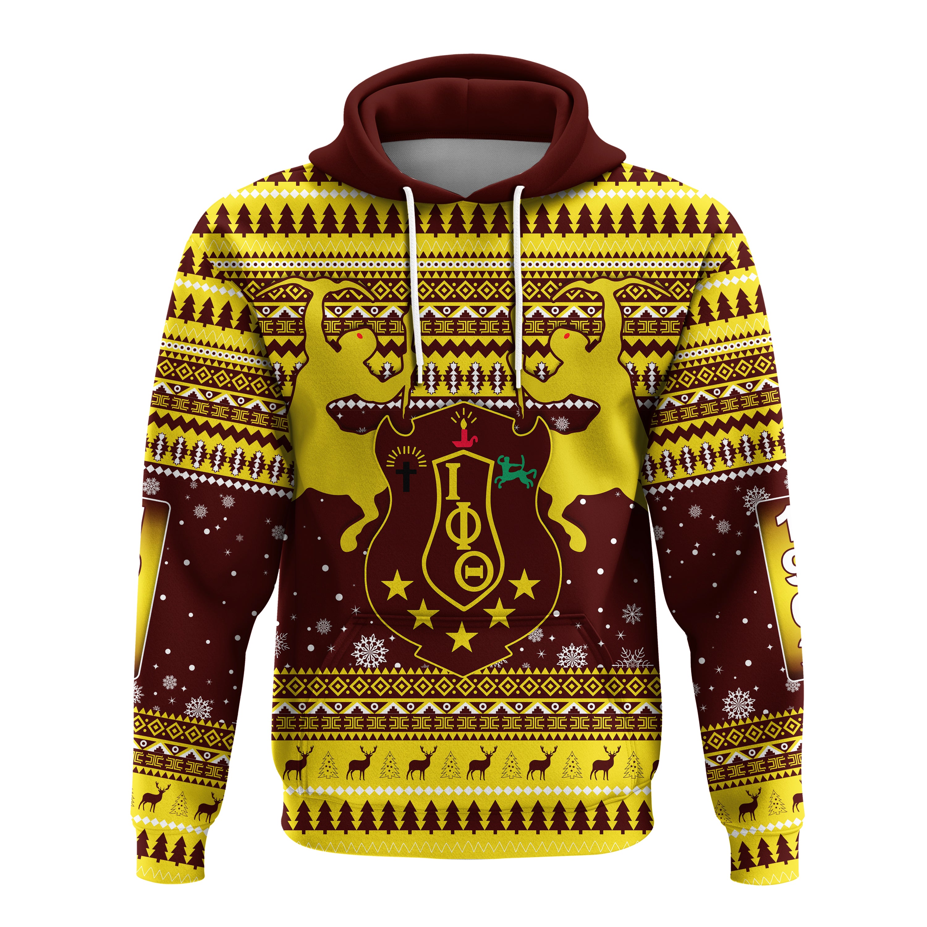 Iota Phi Theta Christmas Hoodie African Pattern Lt13