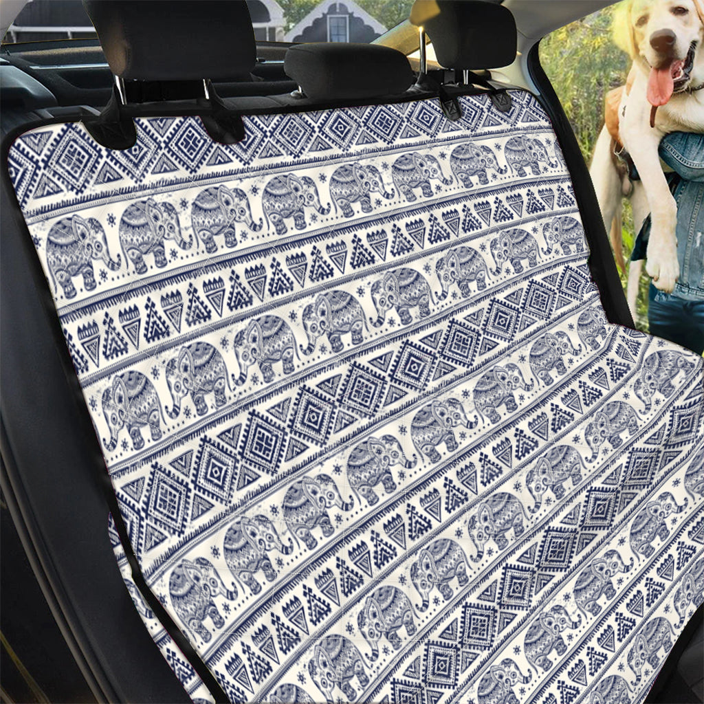 African Tribal Elephant Pattern Print Pet Car Back Seat Cover