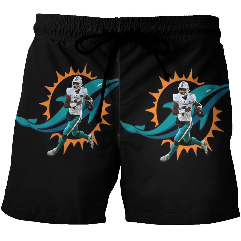 Miami Dolphins Tua Tagovailoa4 3D All Over Print Summer Beach Hawaiian Short