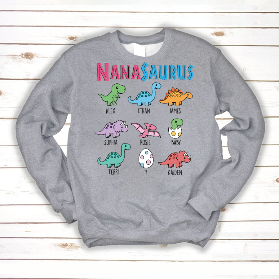 Grandmasaurus And Kids Personalized Sweatshirt