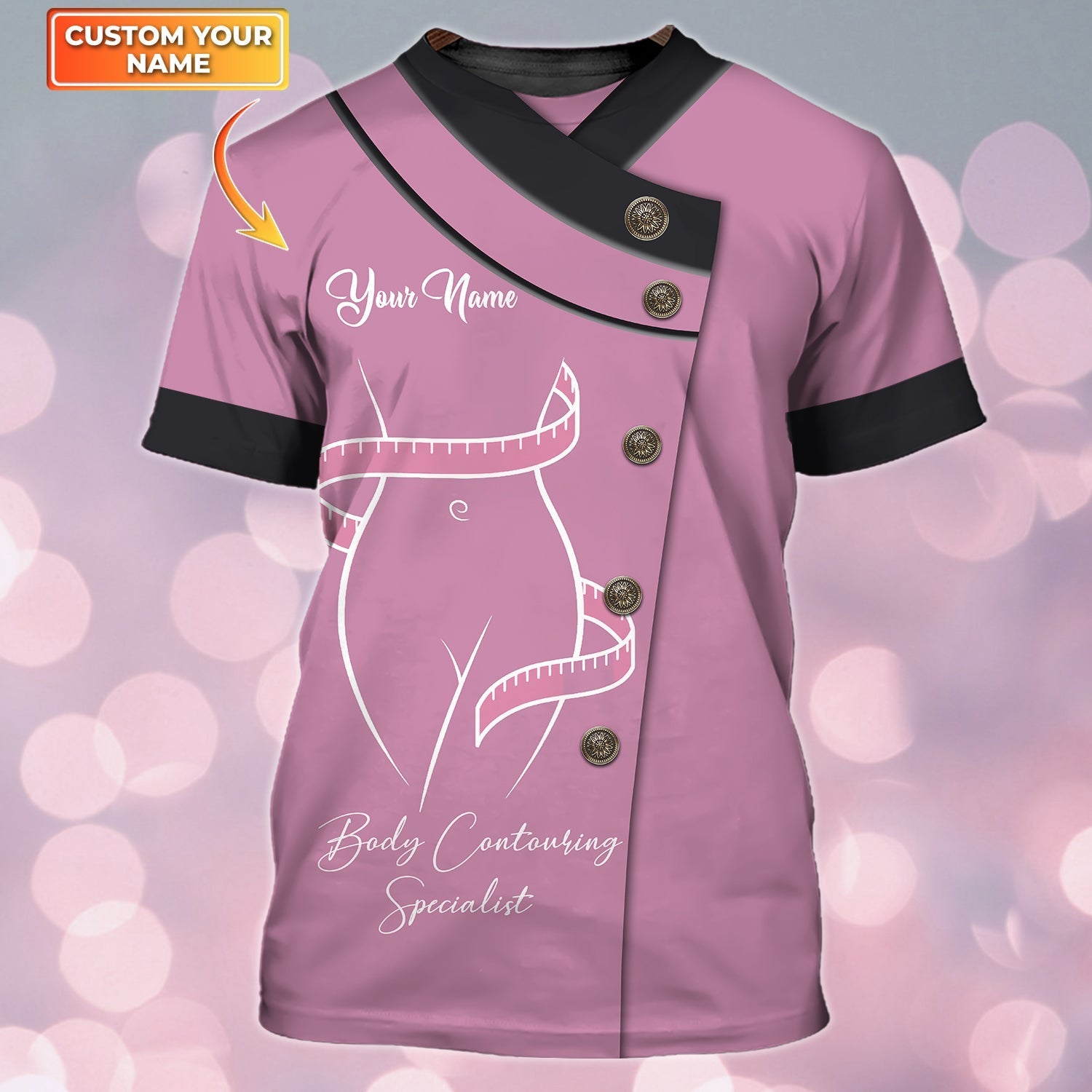 Custom 3D T Shirt Body Contouring Specialist Pink Shirts Women